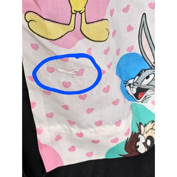 Vtg 1994 Warner Bros Fabric Curtain Panels Bugs Bunny Tweety Sylvester Y2K - Picture 5 of 6